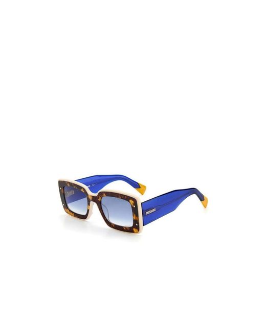 Missoni Blue Tortoiseshell Rectangular Sunglasses