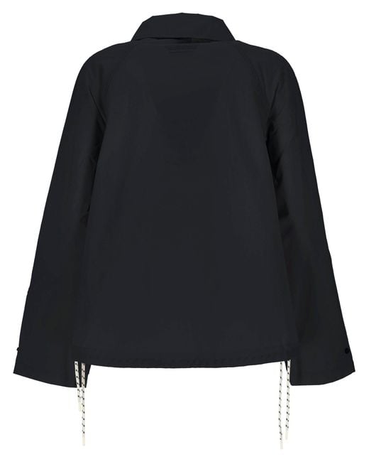 Ecoalf Black Raglan Sleeve Drawstring Jacket