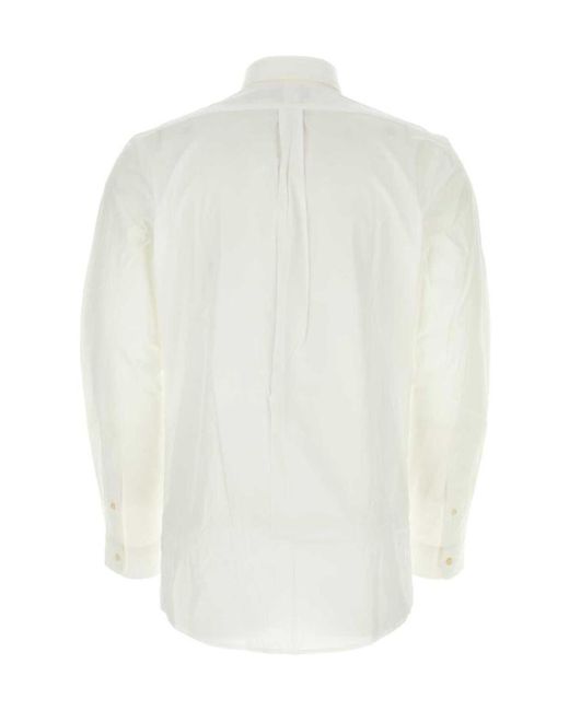 Polo Ralph Lauren Pony Embroidered Poplin Shirt in White for Men | Lyst