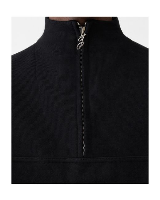 Jacquemus Black Rond Carre Half Zip Sweatshirt for men