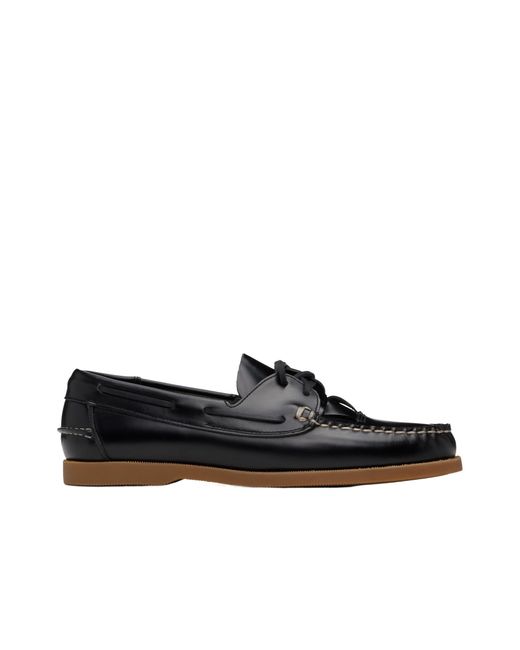 Hereu Black Saler Nautic Loafers for men