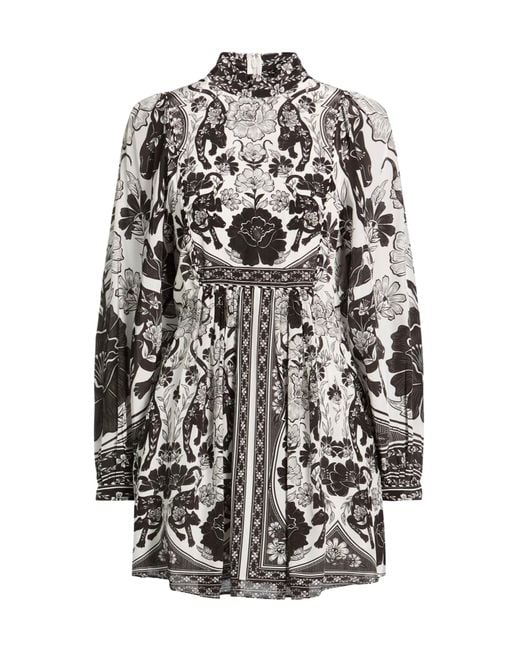 Farm Rio White Long-Sleeved Dress