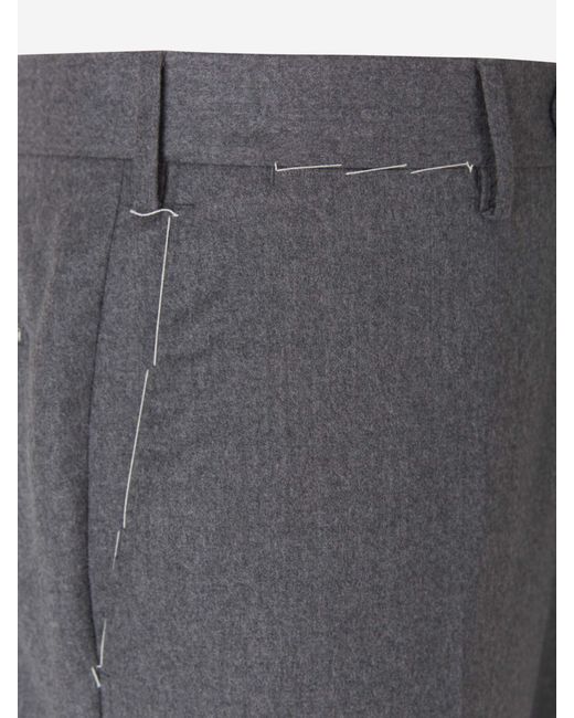 PT01 Gray Tapered Trousers for men