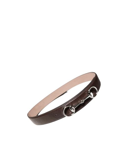 Gucci White Horsebit 1955 Belt for men