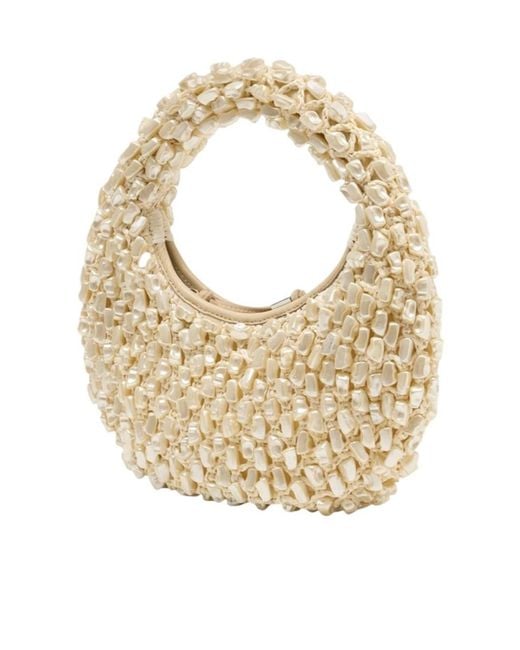 Staud Metallic Reef Beaded Clutch Bag