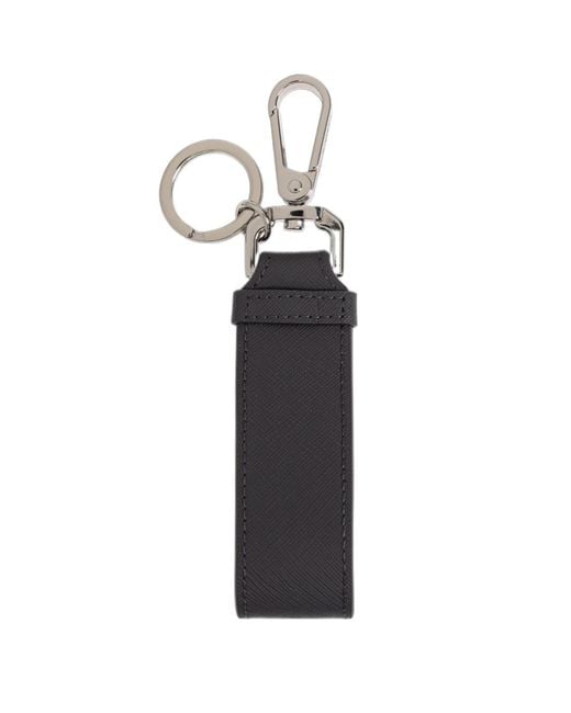 Emporio Armani White Slim Card Holder And Keychain Set for men