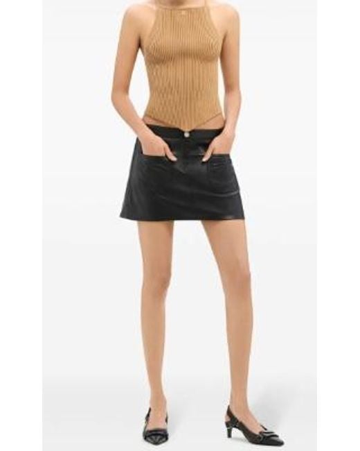 Courreges Black Logo Skirt