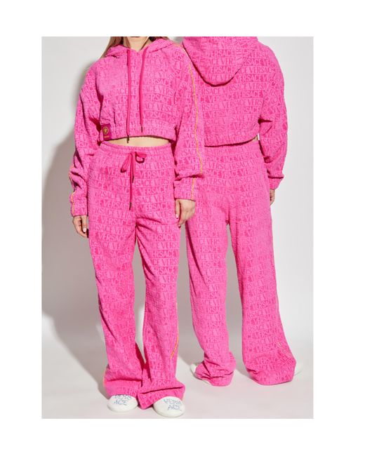Versace Pink Hoodies for men