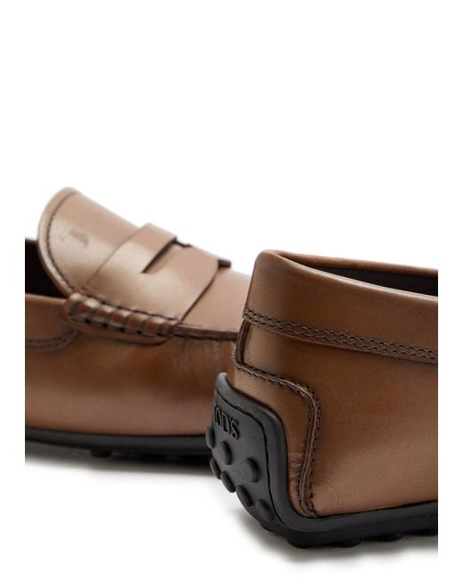Tod's Brown Round-Toed Loafers for men