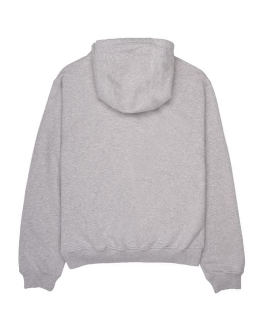 Casablanca Gray Fitted Hooded Zip-Up Sweatshirt for men