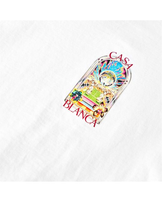 Casablanca White Printed T-Shirt for men