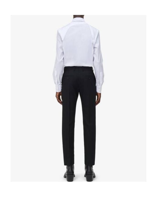 McQueen White Harnes Long Sleeved Shirt for men