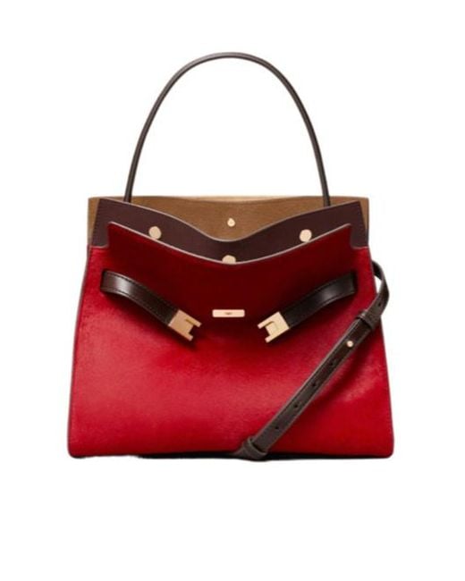 Tory Burch Red Top Handle Shoulder Bag
