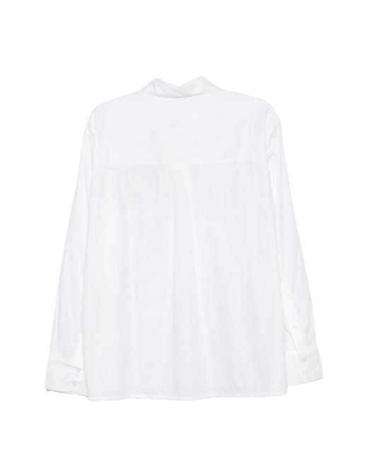 AVAVAV White Sam Embroidered Logo-Patch Shirt