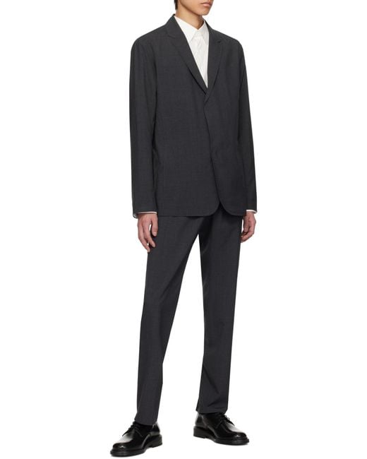 Veilance Gray Convex Wool Blazer for men