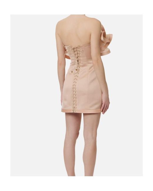 Elisabetta Franchi Pink Ruffled Mini Dress