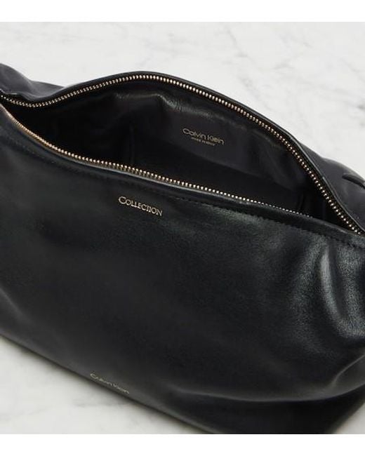 Calvin Klein Black Andy Small Leather Shoulder Bag