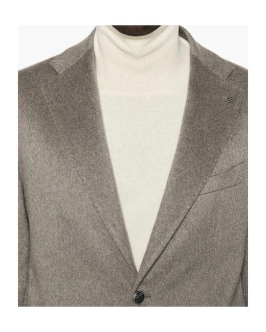 Tagliatore Gray Long-Sleeve Blazer for men