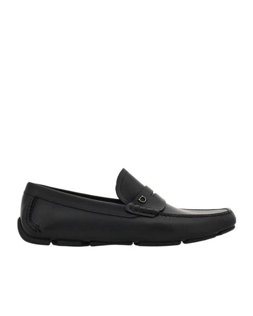 Ferragamo Black Penny Driver Loafer for men