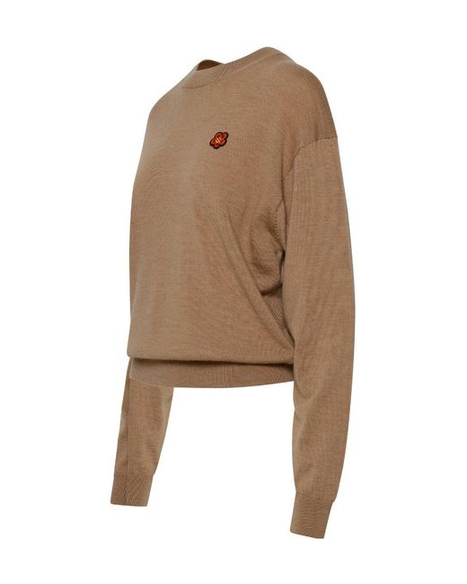 KENZO Brown Boke Flower Crewneck Jumper