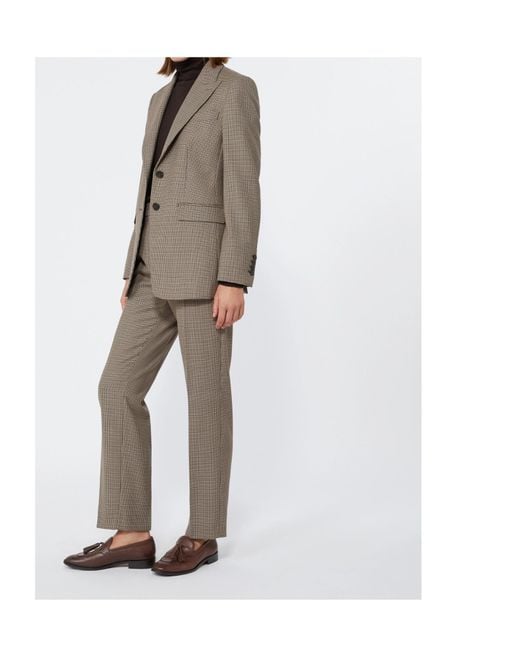 Max Mara Natural Caro Houndstooth-Pattern Tailored Jacket