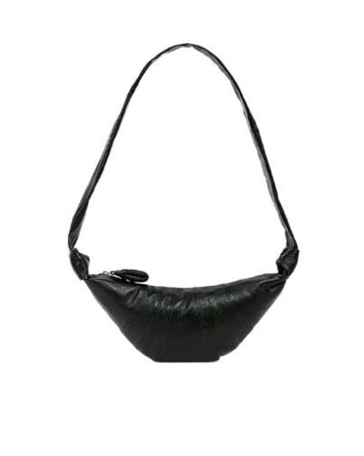 Lemaire Black Small Croissant Zipped Shoulder Bag for men