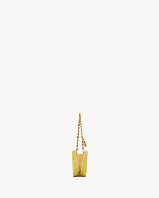 Saint Laurent Metallic Evening Mini Lemon Clutch Bag