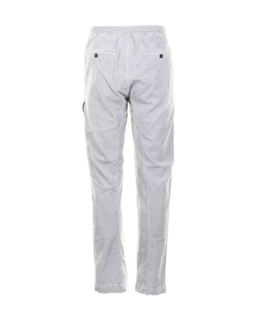 C P Company Gray Corduroy Cargo Pants for men