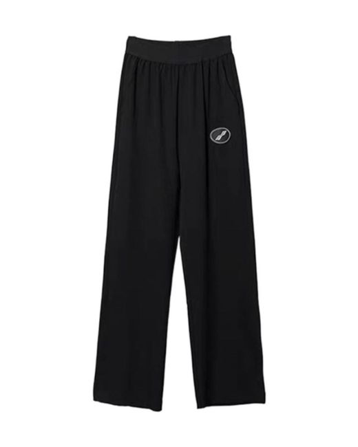 we11done Black Logo Patch Casual Pants