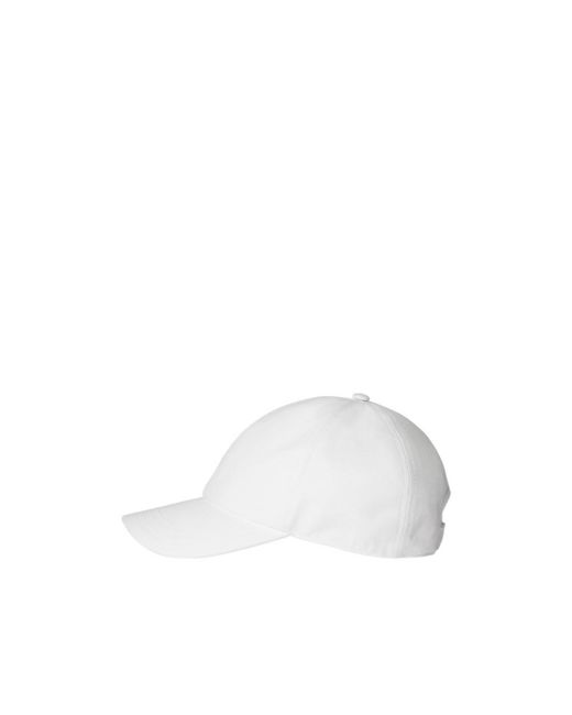 Gucci White Cotton Canvas Baseball Hat for men