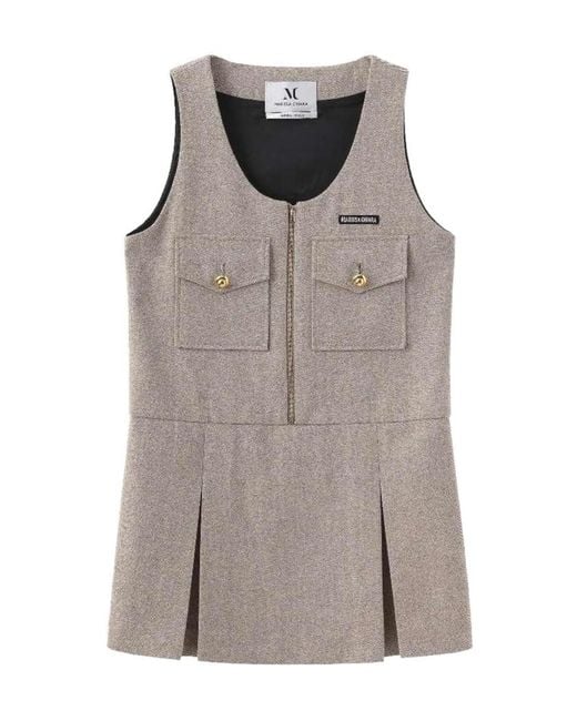Marissa Chiara Gray Sleeveless Dress