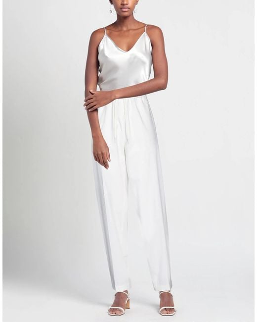 MM6 by Maison Margiela White Solid Color Stretch Pants