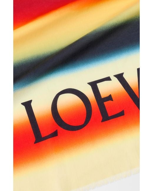 Loewe Multicolor Cotton Beach Towel