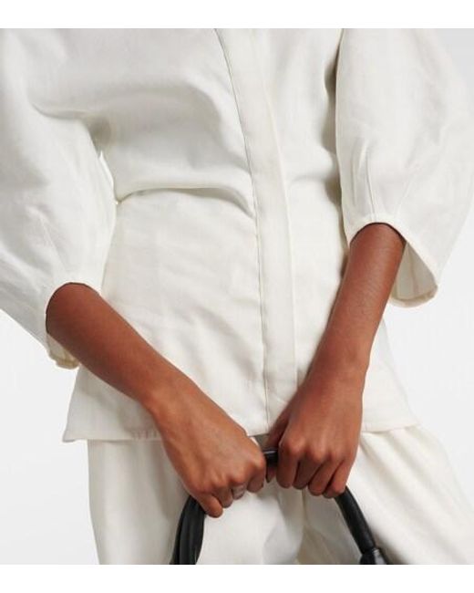 Proenza Schouler White Linen-Blend Top