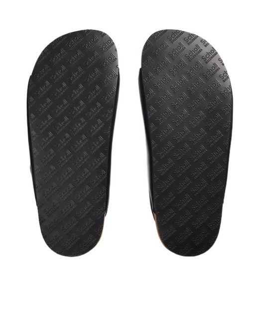 Balenciaga Black X Scholl Strap Flat Sandals for men