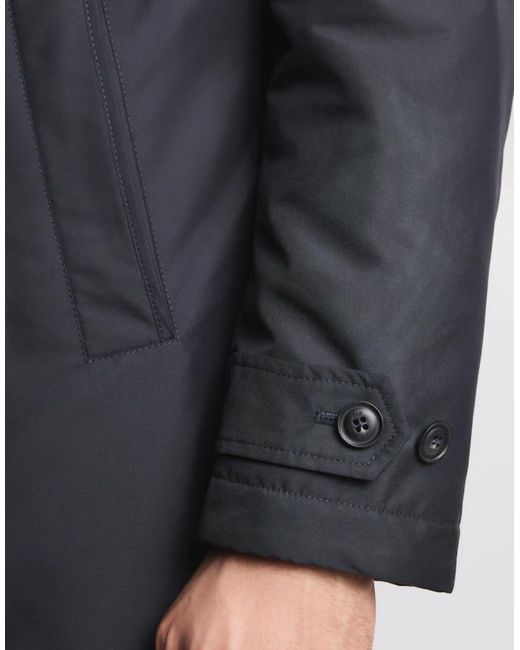 Fay Blue Buttoned Long Jacket for men