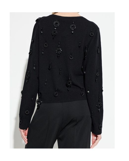 Tory Burch Black Embellished Cardigan