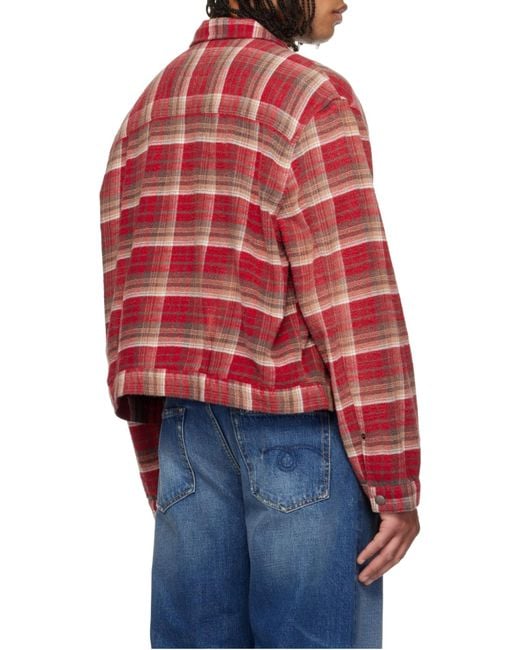 R13 Red Checked Shirt Jacket