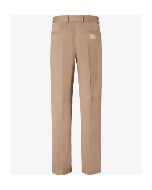 Fendi Natural Tapered-Leg Tailored Cigarette Trousers for men