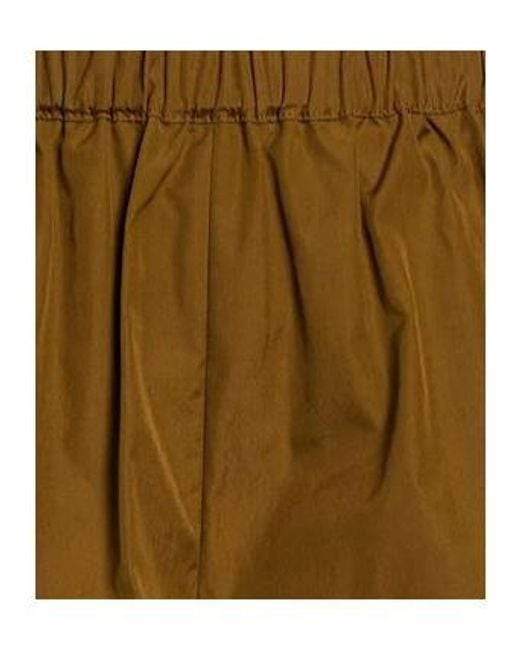 Max Mara Natural Elastic-Waist Wide-Leg Shorts