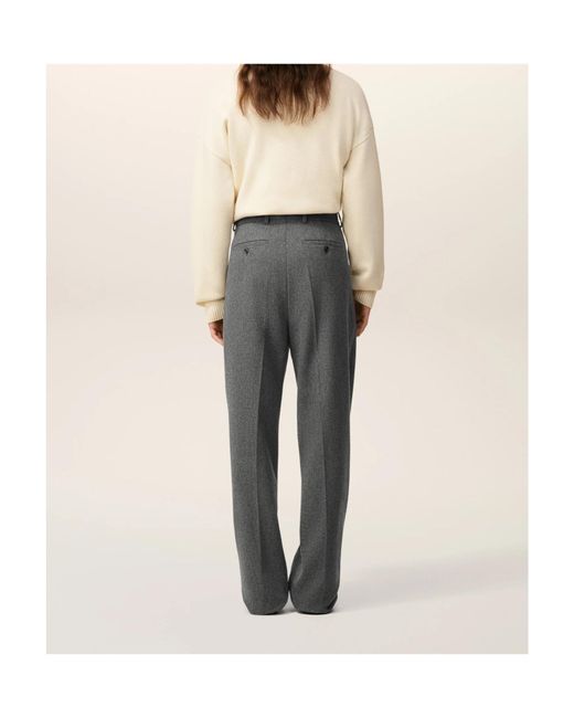 AMI Gray Wide Leg Pants for men