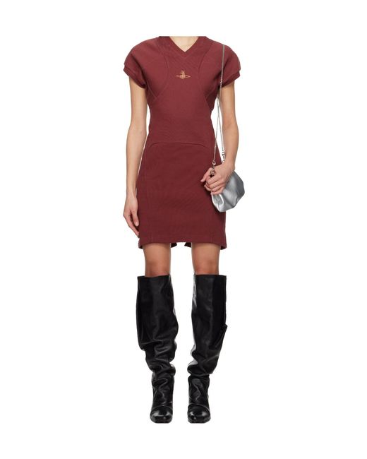 Vivienne Westwood Red Pourpoint Football Minidress