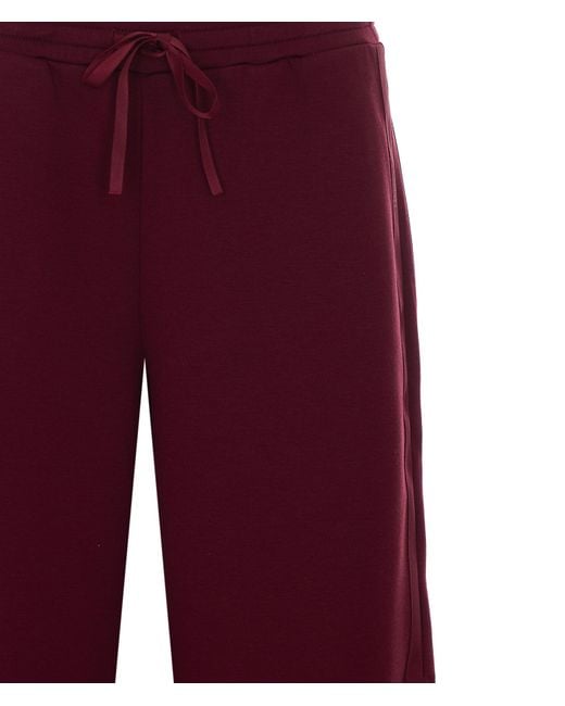 Twinset Red Wide-Leg Drawstring Pants