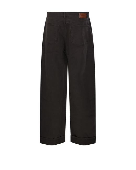 P.A.R.O.S.H. Black Casual Trousers With Belt Loops