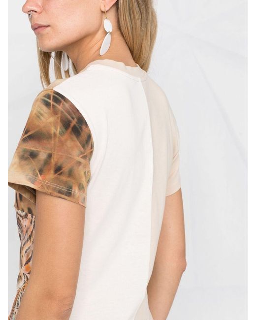 Stella McCartney Metallic Animal Patchwork-Print T-Shirt Dress