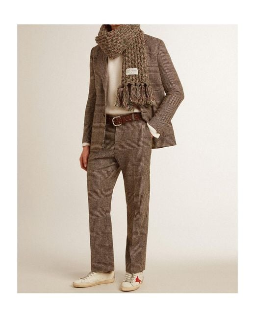 Golden Goose Deluxe Brand Brown Modern Fit Virgin Wool Blazer for men