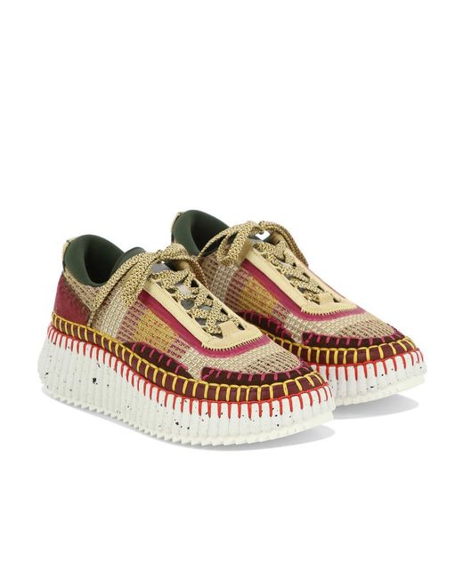 Chloé Brown Chloé Lower-Impact Mesh Nama Sneakers