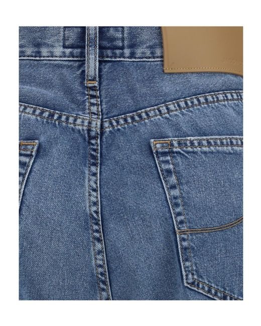 Jacob Cohen Blue Wide-Leg Five-Pocket Jeans