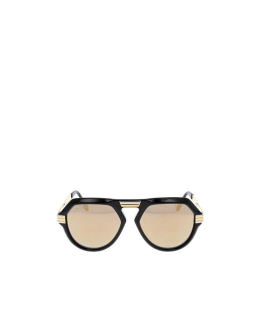 Cazal Metallic Irregular Frame Sunglasses for men