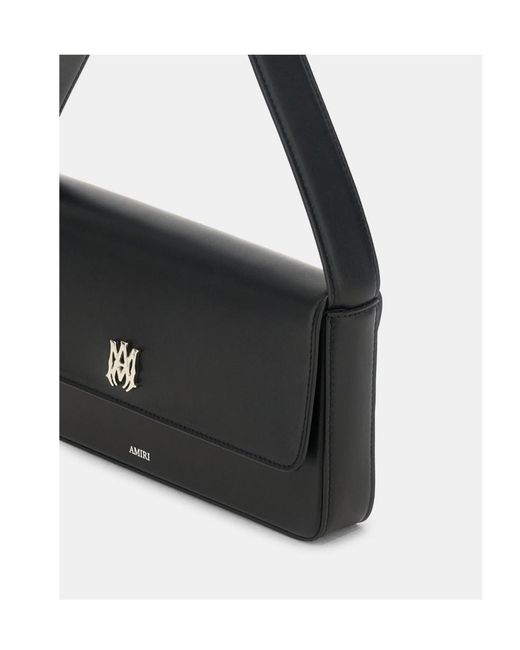 Amiri Black Foldover Top Shoulder Bag